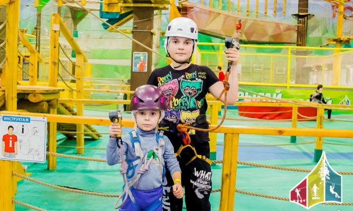 крытый веревочный парк Высотный Город в Санкт-Петербурге: Играть, Дети, Парк, Развлечение,