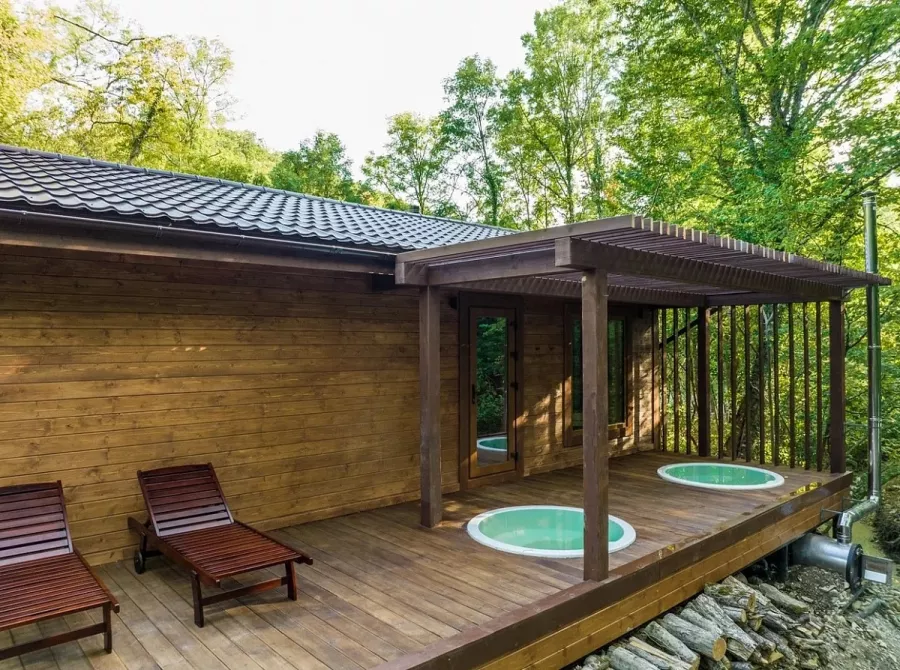 Банный комплекс в Махново Ущелье в Абрау-Дюрсо: Легкий пар, SPA, Массаж, Релакс, Лепота,