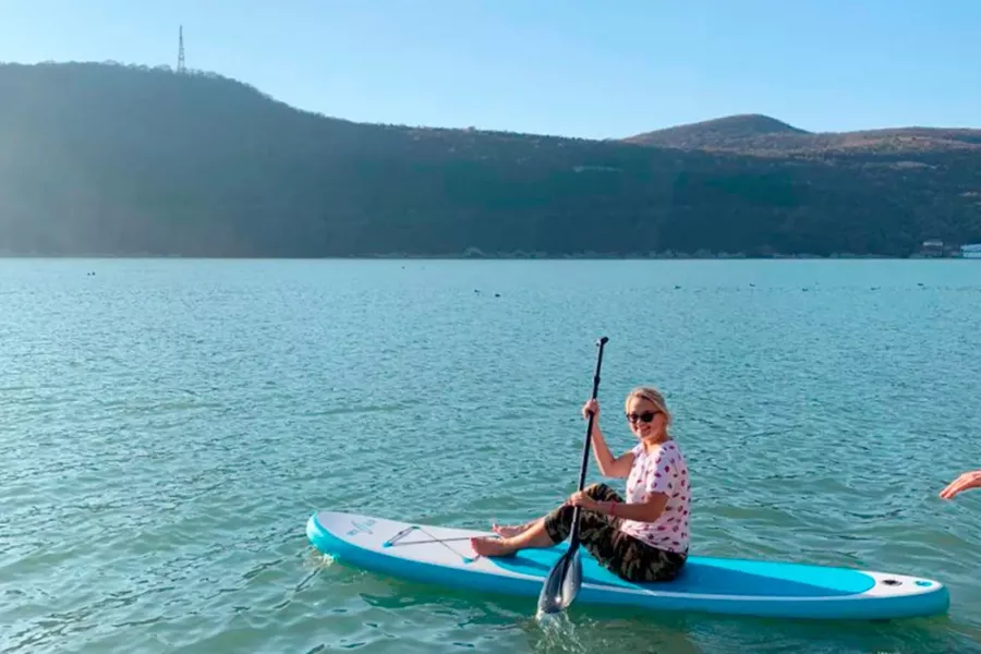 Сапбординг в Абрау-Дюрсо в Абрау-Дюрсо: Сап, Вода,