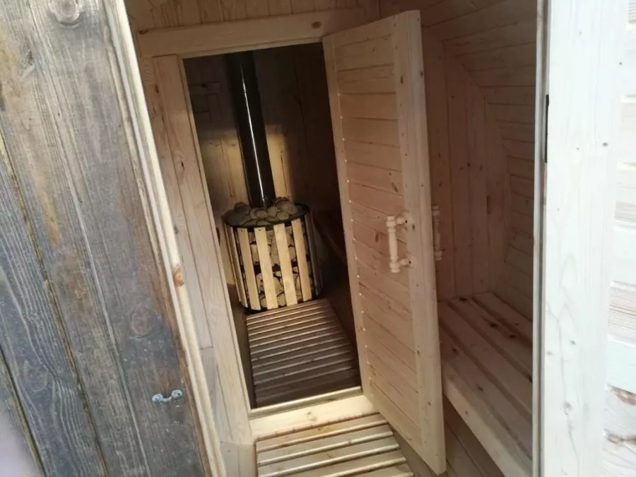 Баня в Хостеле Лесной Кот в Архызе: Легкий пар,