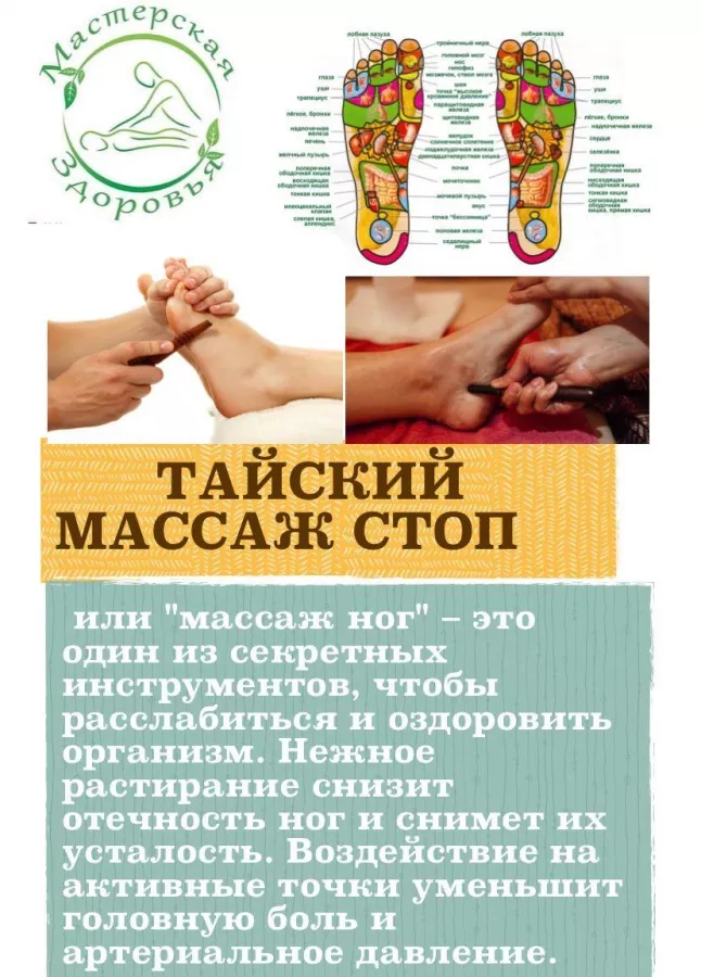 Массажный кабинет Мастерская здоровья в Сочи: Массаж,