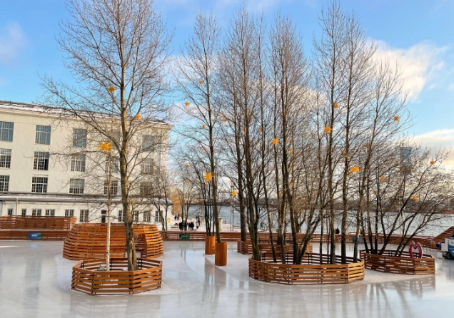 Каток У моря в Санкт-Петербурге: Каток, Развлечение, Зима,
