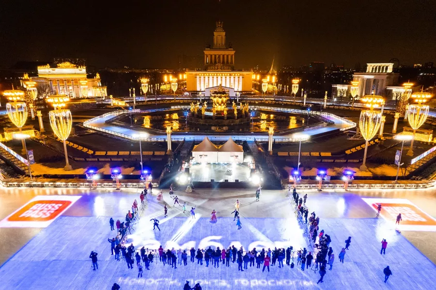 ТОТ САМЫЙ КАТОК На ВДНХ в Москве: Коньки, каток на ВДНХ, Ночной каток,