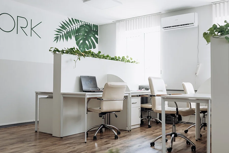 Коворкинг-центр Go&work в Краснодаре: Коворкинг, Рабочее место, Переговорные комнаты, Тренинг-зал, Мини-офис, Кухня,