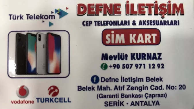 Мобильная связь "Defne Iletisim Belek" - Магазин.