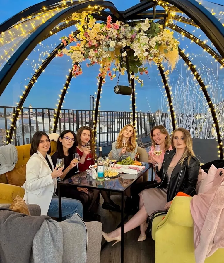 Sky Terrasse | Иглу-купол на панорамной крыше в Санкт-Петербурге: Крыша, Панорама, Свидание, Романтика,