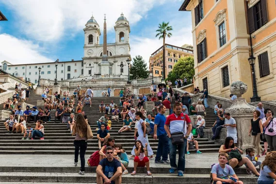 Испанская лестница ( La Scalinata di Trinità dei Monti)