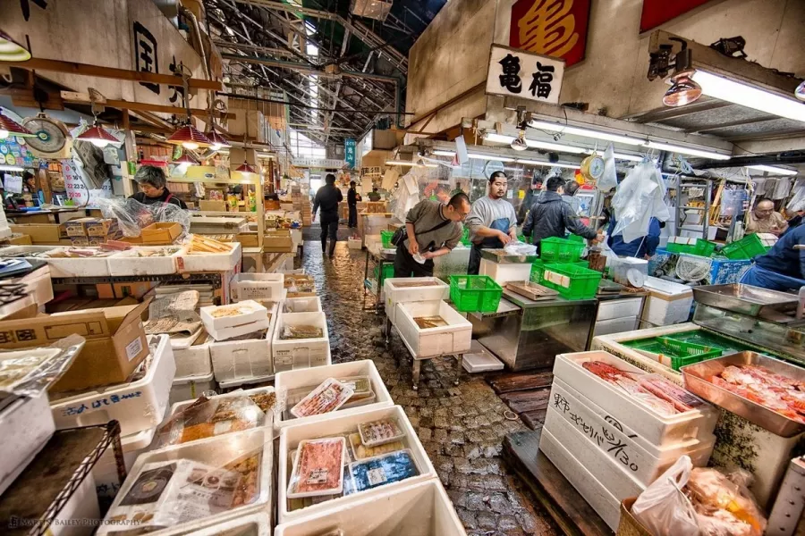 Рыбный рынок - Цукидзи в Токио: Рынок, Покушать, Морепродукты, Рыба,