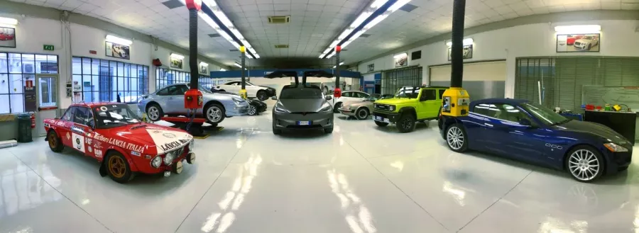 Автосервис Ticino Auto в Милане: Ремонт авто , Ресталлинг , Обслуживание Tesla, Покраска авто , Детали машин ,