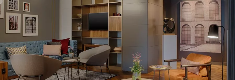 Отель Nh Milano Touring 4* в Милане: Тренажерный зал , Уютные номера, Дизайнерские номера , Конференц-залы , Отель, Ресторан,