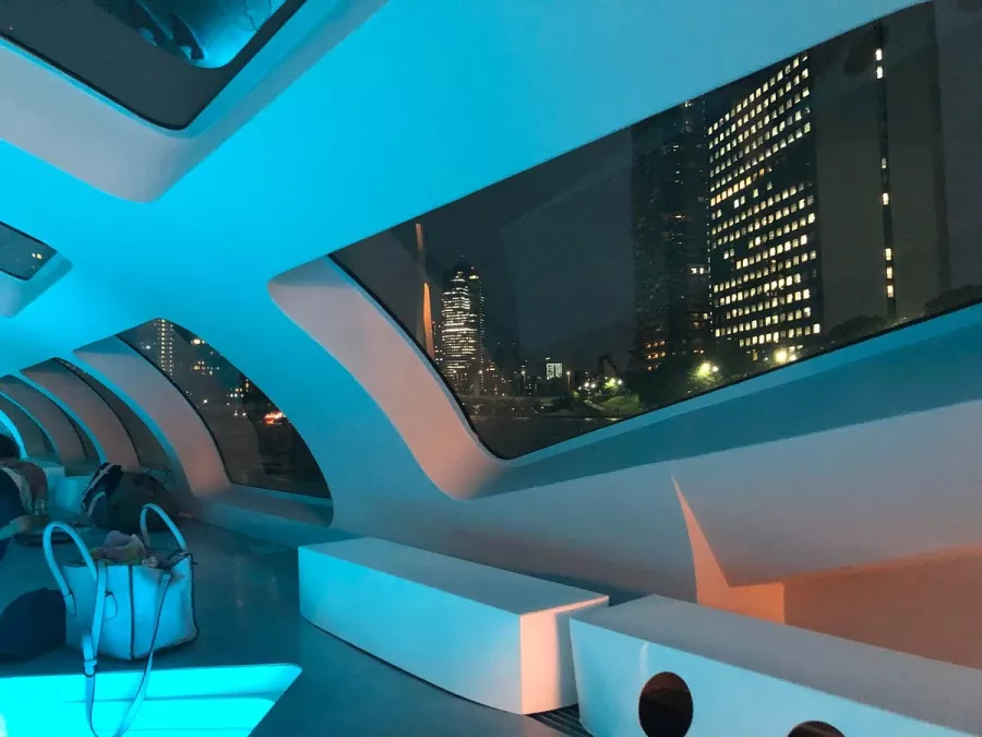 Круиз - Tokyo Cruise (Sumida River) в Токио: Лодочные туры, Экскурсия по воде, Река, Бар,
