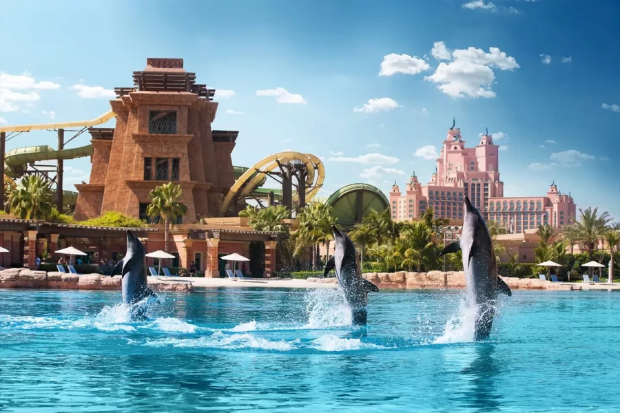 Аквапарк Aquaventure в Дубаи: Аквапарк, Водные развлечения, Бассейны, Водные горки, Развлечения для всей семьи, Искусственные реки, Водные аттракционы, Игровые зоны, Кафе,