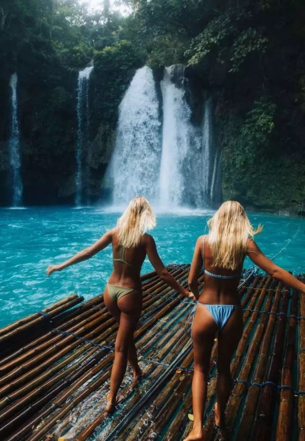 Водопады Kawasan Falls в Себу: Активный Отдых, Прыжки, Водопад, Река, Вода,