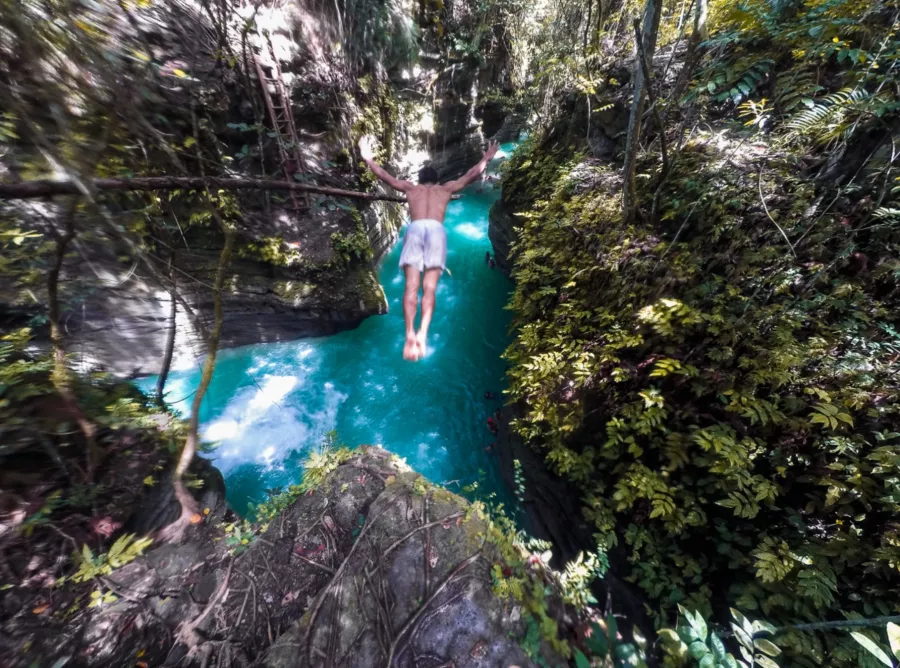 Водопады Kawasan Falls в Себу: Активный Отдых, Прыжки, Водопад, Река, Вода,