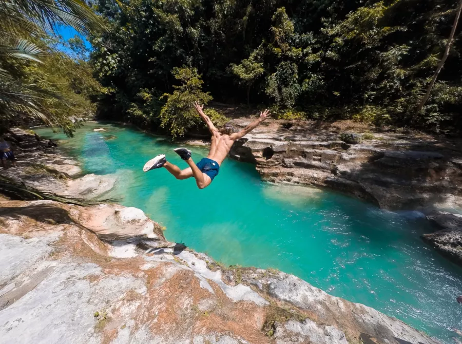 Водопады Kawasan Falls в Себу: Активный Отдых, Прыжки, Водопад, Река, Вода,