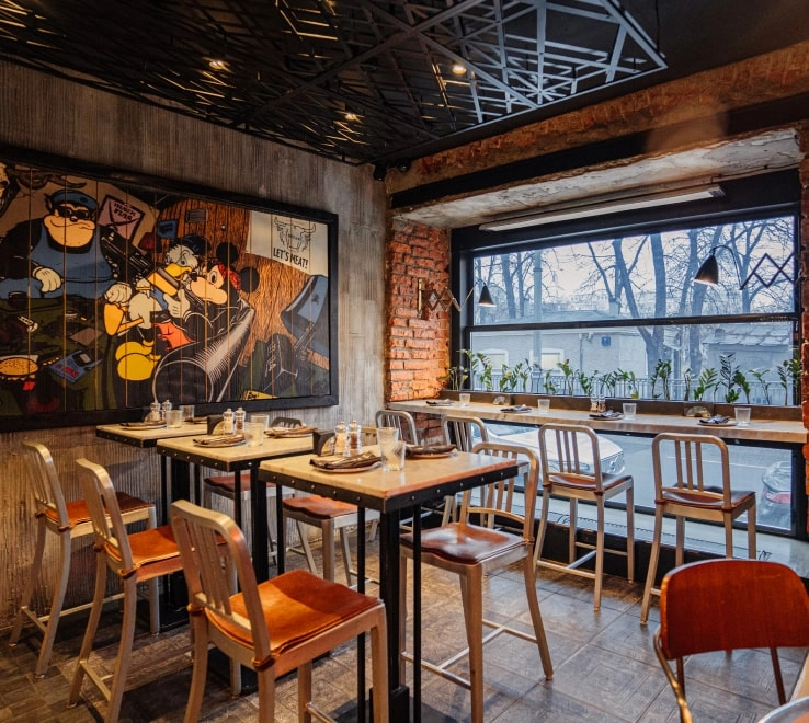 Кафе Пиццерия Bro&n в Москве: Пиццерия, Патрики, Кафе, Мясные блюда, Пицца, Американская кухня,