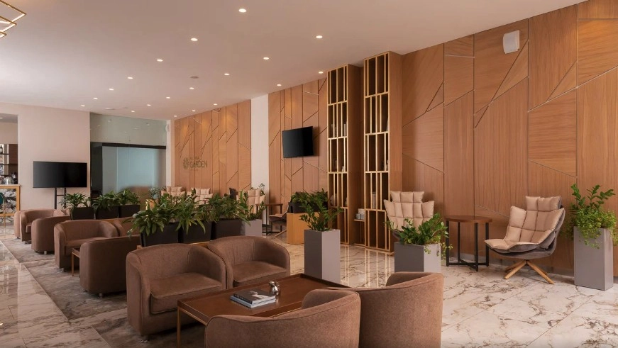 Hotel & SPA 4* Palmira Garden в Видном: Сауна, Хамам, Бассейн, SPA, Фитнес, Ресторан, Кафе, Парковая Зона,