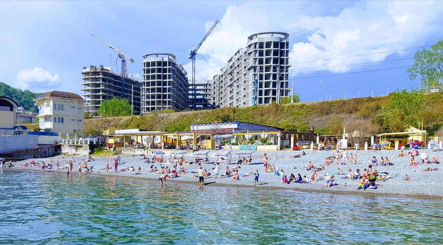 Муниципальный пляж Русалочка в Сочи: Мамайка, Черное Море, Пляжный Отдых,