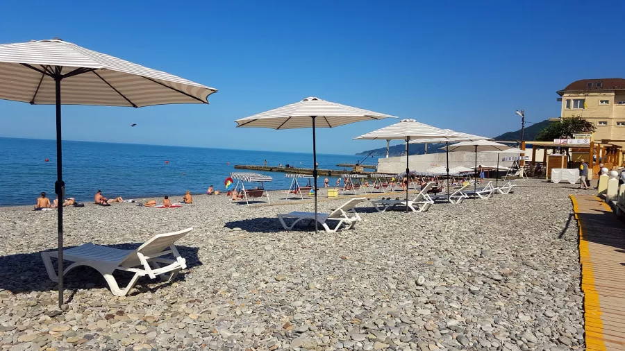 Муниципальный пляж Русалочка в Сочи: Мамайка, Черное Море, Пляжный Отдых,