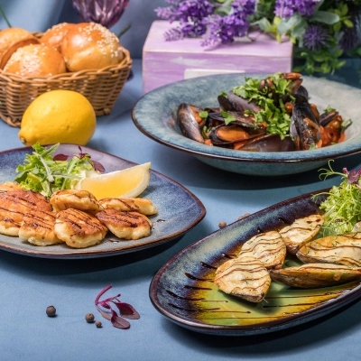 Кафе Посейдон в Анапе: Авторская кухня, Разновидности кухни, Кофе, Шашлык, Бургеры, Люля-кебаб, Десерты,