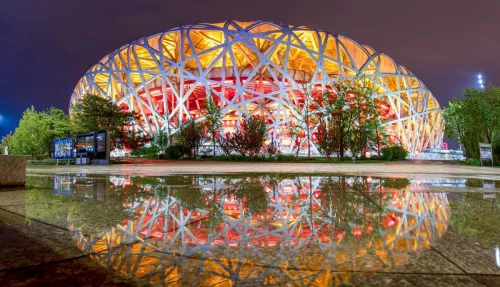 Аквапарк Пекинский национальный плавательный комплекс  в  Пекине