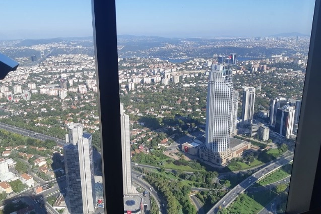 Башня Сапфир (Sapphire of Istanbul) в Стамбуле: Смотровая площадка , Вид на город, Высота , Красивый вид ,