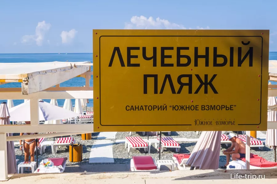 Пляж санатория Южное взморье в Адлере: Пляжи Адлера , Чилим, Шезлонг, наморе, Черное Море,