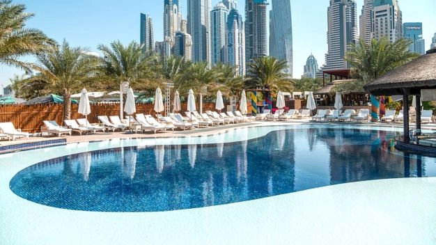 Отель Habtoor Grand Resort, Autograph Collection5* в Дубаи: Тренажерный зал , Аквапарк , Отель 5*, Частный пляж , Спа-салон , Бассейн, Конференц-зал,