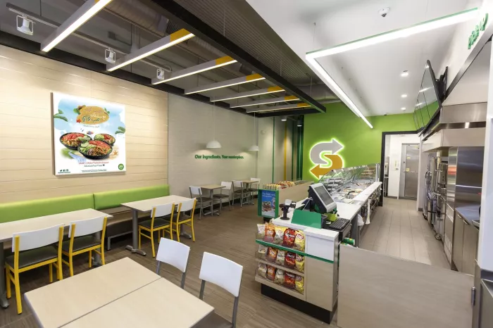 Сеть ресторанов быстрого питания "Subway".