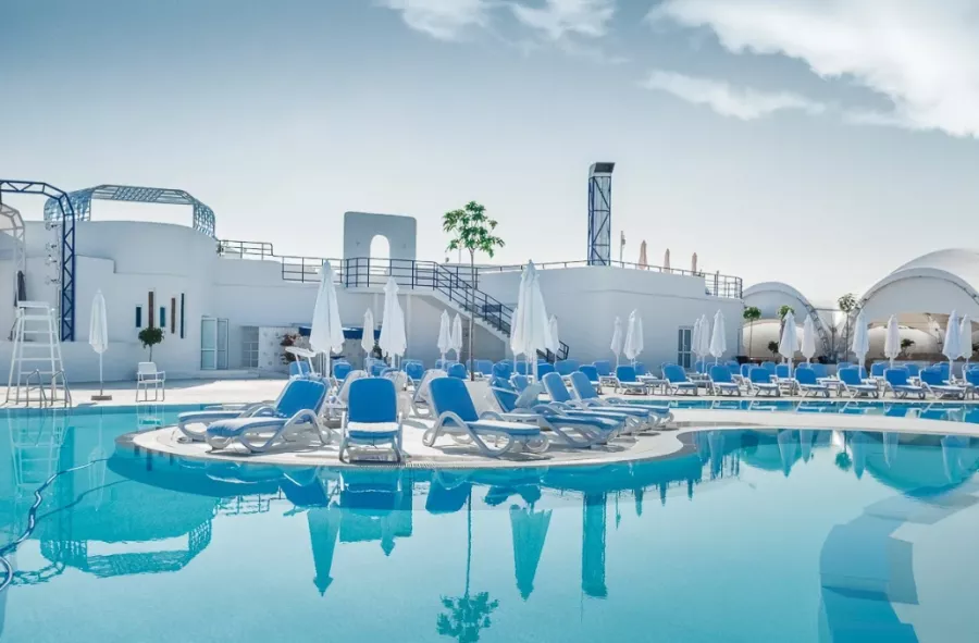 Загородный аквакомплекс Santorini в Краснодаре: Бассейны, Водные горки, Водные развлечения, Волные аттракционы, Аквакомплекс, Ресторан,
