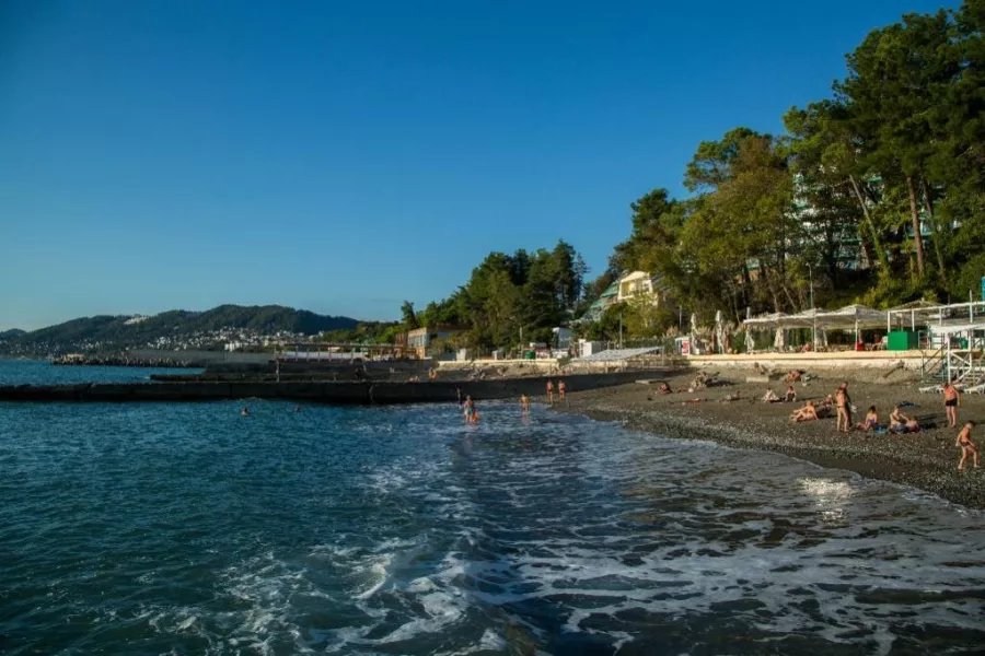 Пляж Альбатрос в Сочи: Черное море , На море , Пляж, Летний отдых ,