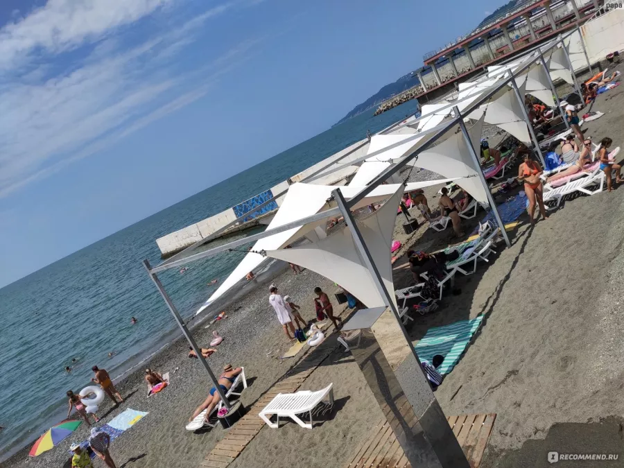 Пляж Альбатрос в Сочи: Черное море , На море , Пляж, Летний отдых ,