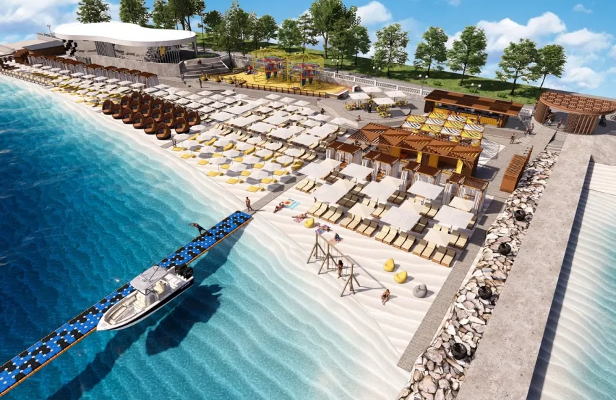 Пляж Salamandra Beach Club в Геленджике: Шезлонг, Пляжи Геленджика , Саламандра , Черное Море , Бунгало, Фуд-корт, Массаж , Фотосессия ,