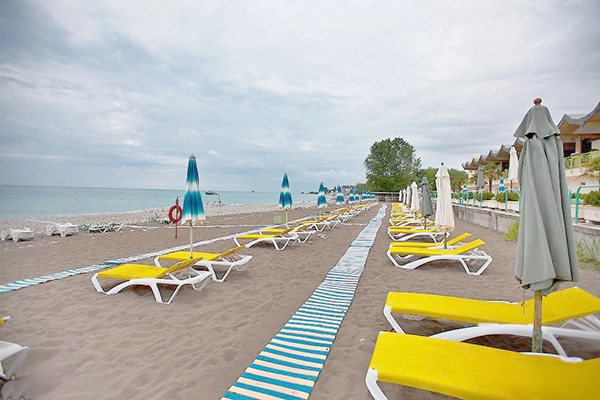 Пляж Beach ODYSSEYA в Сочи: Дайвинг, Бар, Черное Море, Пляж, Катер, Вода,