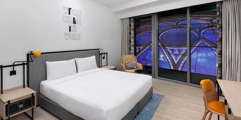 Отель Rove La Mer Beach 3* в Дубаи: Прибрежный отель , Бутик-отель , Номера для геймеров , Бассейн , Конференц-зал,