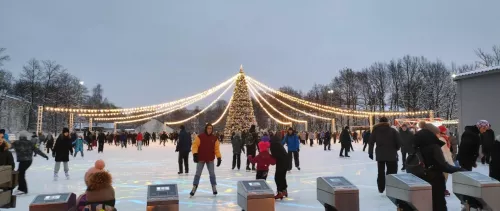 Ледовый каток Зимний каток Центральный парк культуры и отдыха им. С.М. Кирова в Санкт-Петербурге