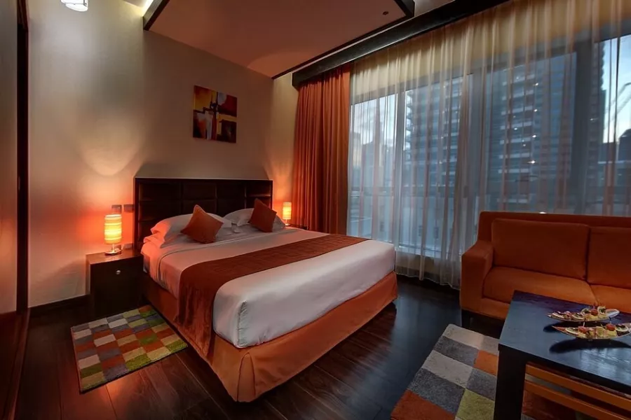 Отель Marina View Deluxe в Дубаи: Апартаменты , Фитнес , Бассейн , Бар , Квартирные номера , Ресторан,