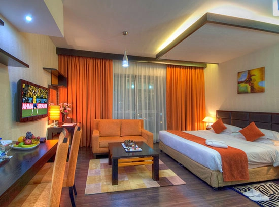 Отель Marina View Deluxe в Дубаи: Апартаменты , Фитнес , Бассейн , Бар , Квартирные номера , Ресторан,