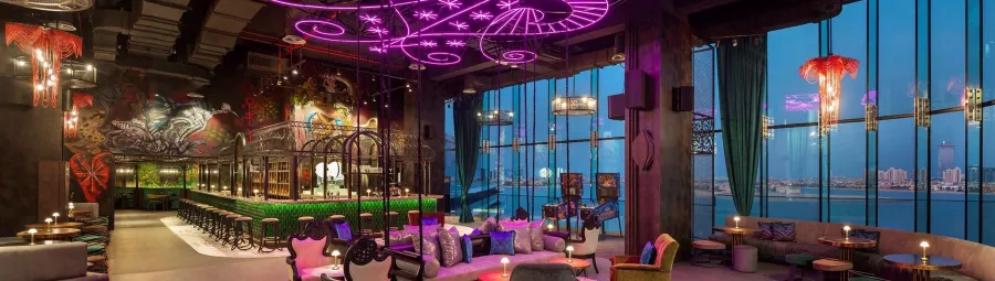 Бар SoBe Dubai в Дубаи: Бар, Китайская кухня, Вечеринки, Коктейли, Диджей, Мода,