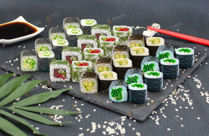 Суши-бар Тунец в Краснодаре: Японская кухня, Бизнес-ланч, Заказ столиков, Лапша wok, Суши, Доставка, Детское меню,