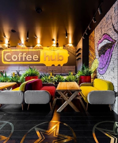 Кофейня Coffee hub в Краснодаре: Настольные игры, Панорамный вид, Летняя терраса, Заказ навынос, Проведение банкетов,