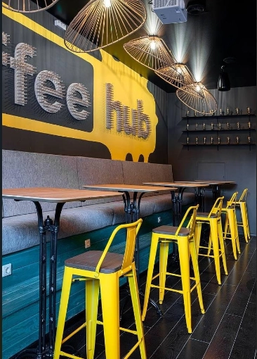Кофейня Coffee hub в Краснодаре: Настольные игры, Панорамный вид, Летняя терраса, Заказ навынос, Проведение банкетов,