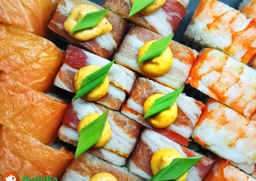 Служба доставки готовых блюд SushiKo в Краснодаре: Японская кухня, Салаты , Супы, Картофель-фри, Пицца, Заказ навынос, Европейская кухня,