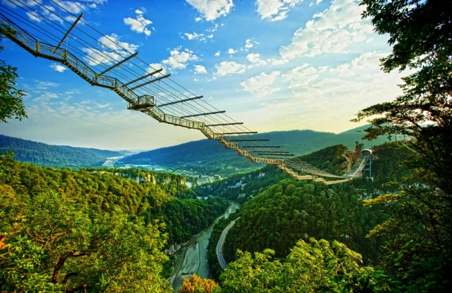 Парк аттракционов Skypark в Адлере: Прыжок, Адреналин, Высота, Экстим, Веревочный Парк, Достопримечательность,