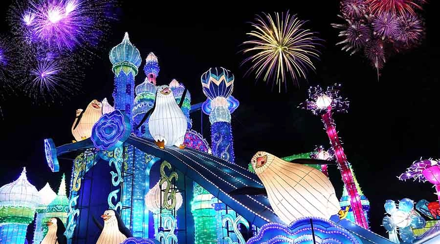 Тематический парк Dubai Garden Glow Zaa'beel First в Дубаи: Светящийся парк , Парк динозавров , Ледовый парк , Искусство науки , Волшебный парк , Парк для детей ,