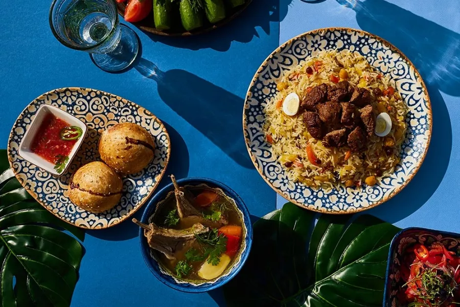 Ресторан ZOR в Дубаи: Мясо на мангале , Плов , Культура Узбекистана , Национальные блюда , Узбекская кухня,