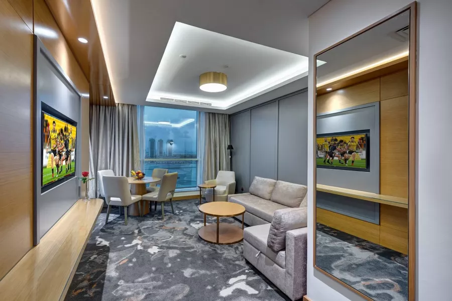 Отель The S Hotel Al Barsha 4* в Дубаи: Премиум отель , Тренажерный зал , Детская зона , Стильный отель , Конференц-зал,