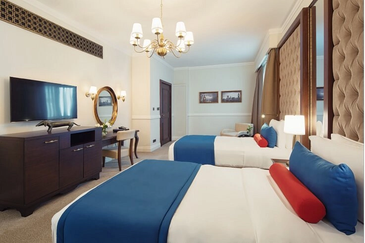 Отель Dukes The Palm, a Royal Hideaway Hotel 5* в Дубаи: Прибрежный отель , Фитнес , Бассейн , Панорама , Стильные номера ,