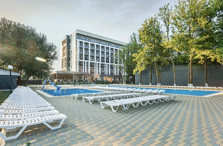 Отель Sunparco в Анапе: Отель, Аквапарк , Бассейн, Спа-центр, Песчаный пляж, Бар,