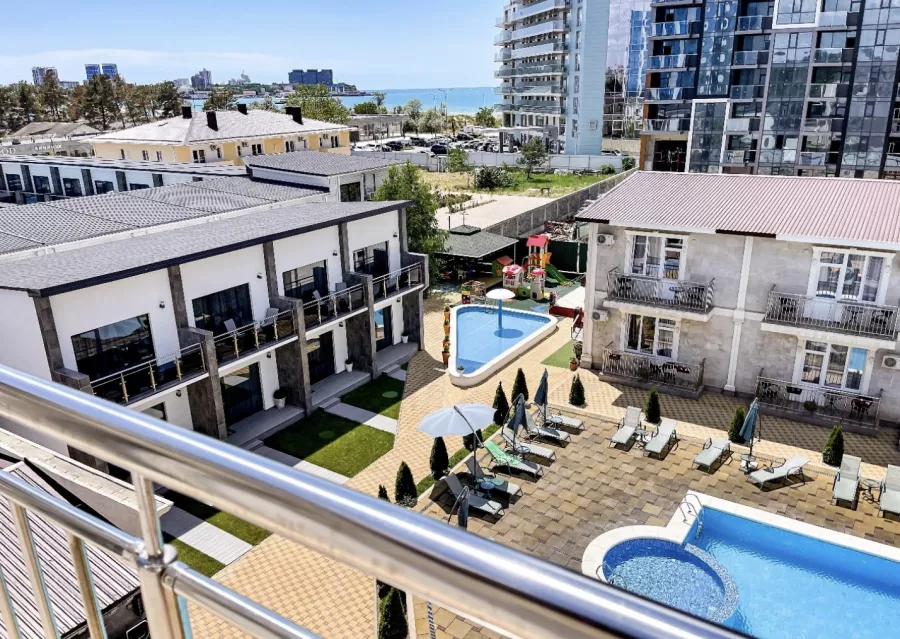 Отель Avdallini Golden Bay в Анапе: Отель, Пляж, Бассейн , Детская площадка , Кафе, Шведский стол , Бар,